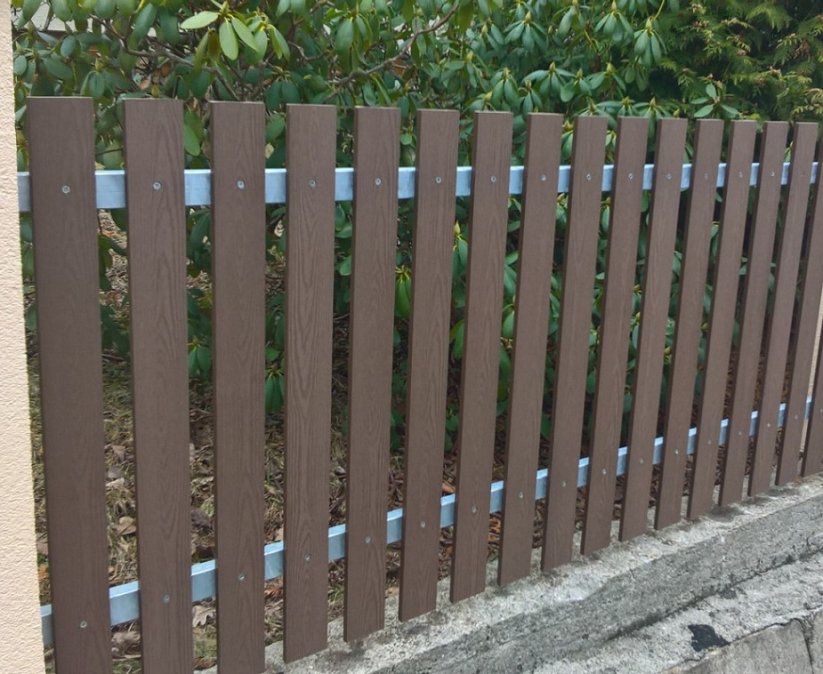 WPC plotové prkno rovné - oak brown